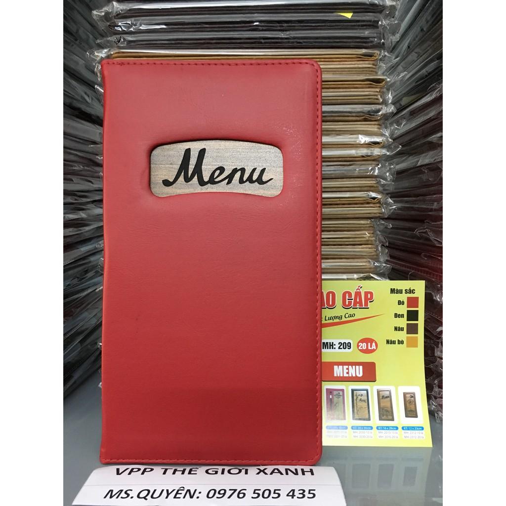 Bìa menu da may cao cấp 20 lá 209 (15*29CM)