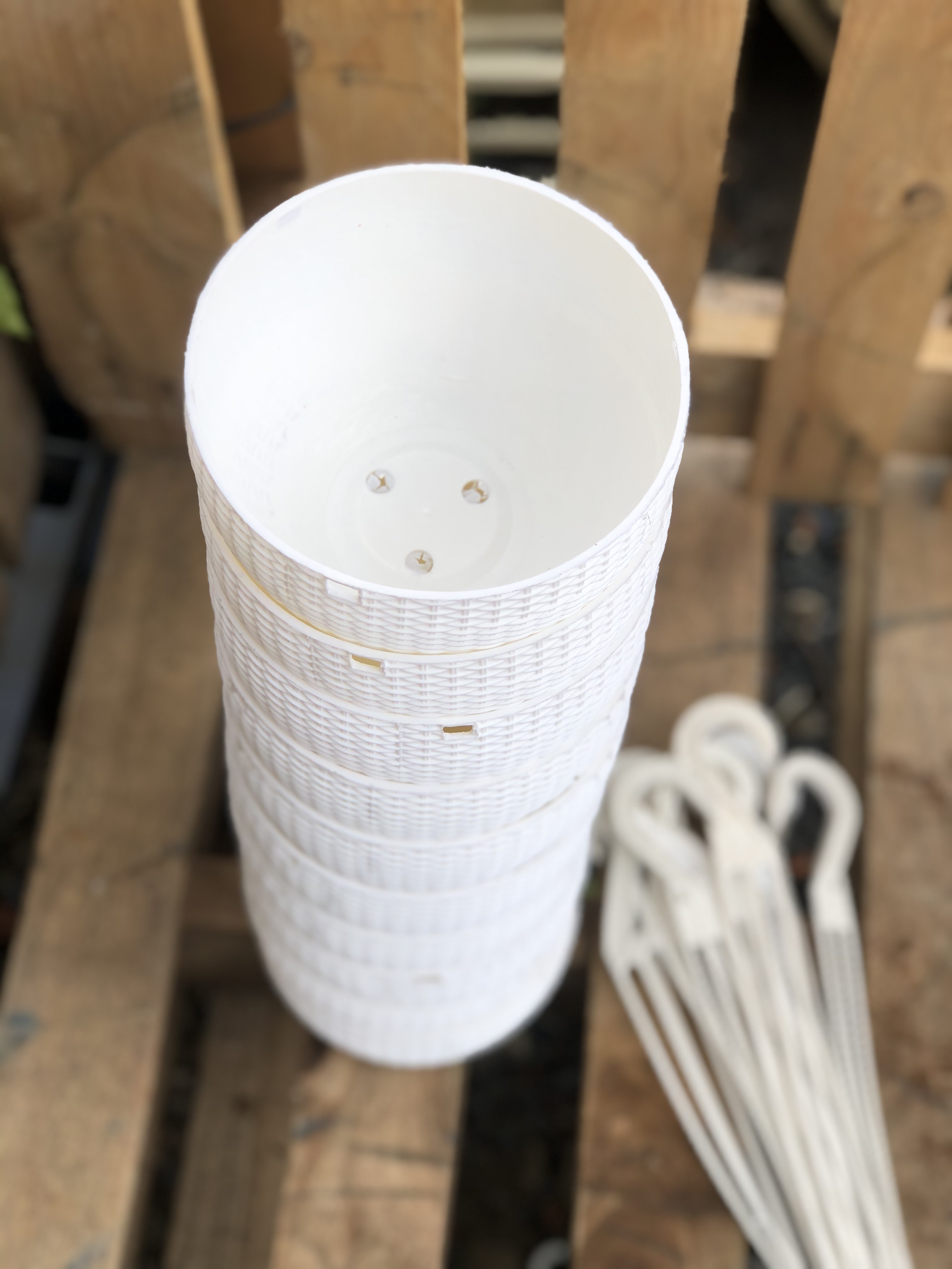 Bộ 10 chậu treo trồng cây mây đan tròn fi 16 x 8 cm