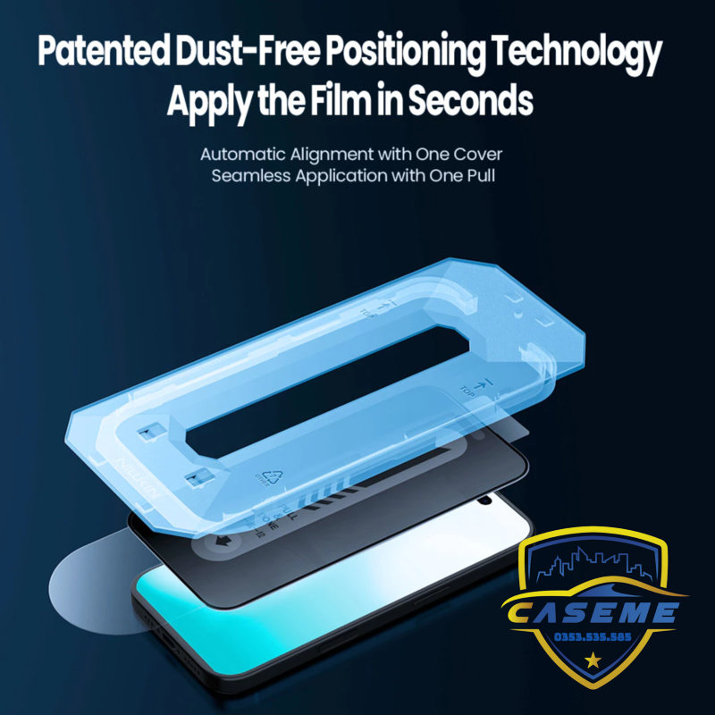 Kính cường lực chống nhìn trộm Nillkin dành cho iPhone 17, iPhone Air, iPhone 17 Pro, iPhone 17 Pro Max kèm khung trợ dán  - Hàng chính hãng