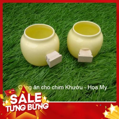 Bộ 2 cóng đựng thức ăn , nước uống cho chim Họa my ,Khướu