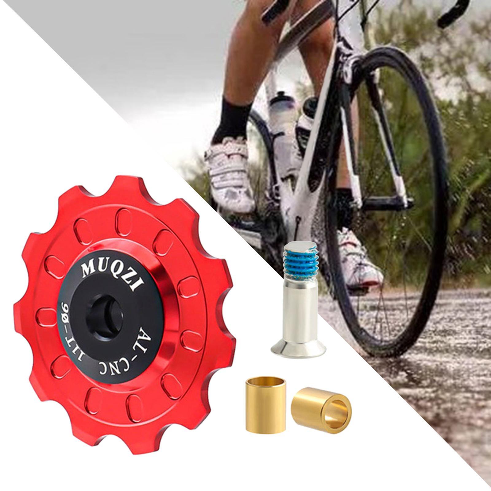 2x Bike Guide Wheel, Aluminum Alloy Rear Derailleur Jockey Wheel Rear Derailleur Pulley Bike Accessories