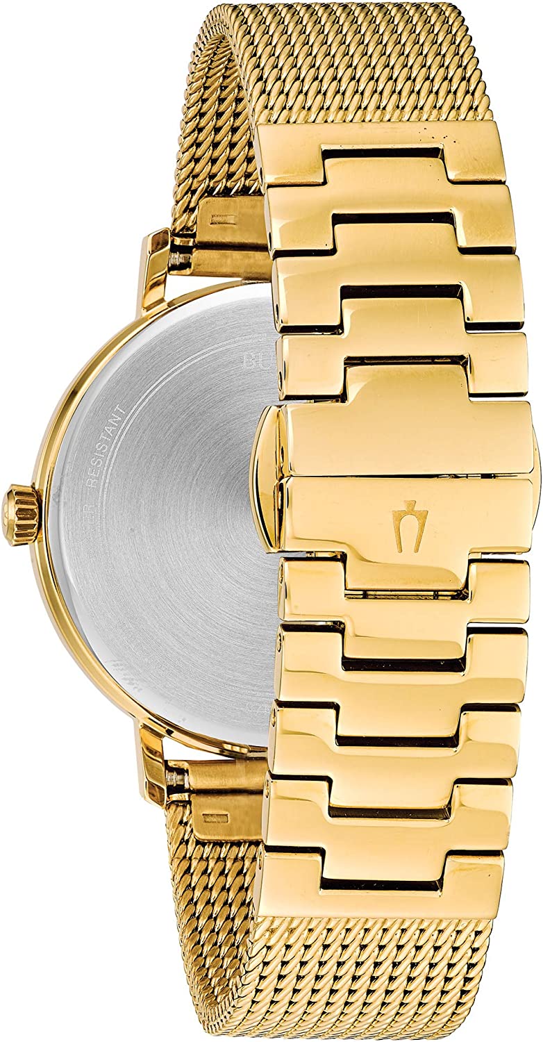 Đồng Hồ Nữ Bulova Dây Thép Không Gỉ 97M115 - Mặt Vàng