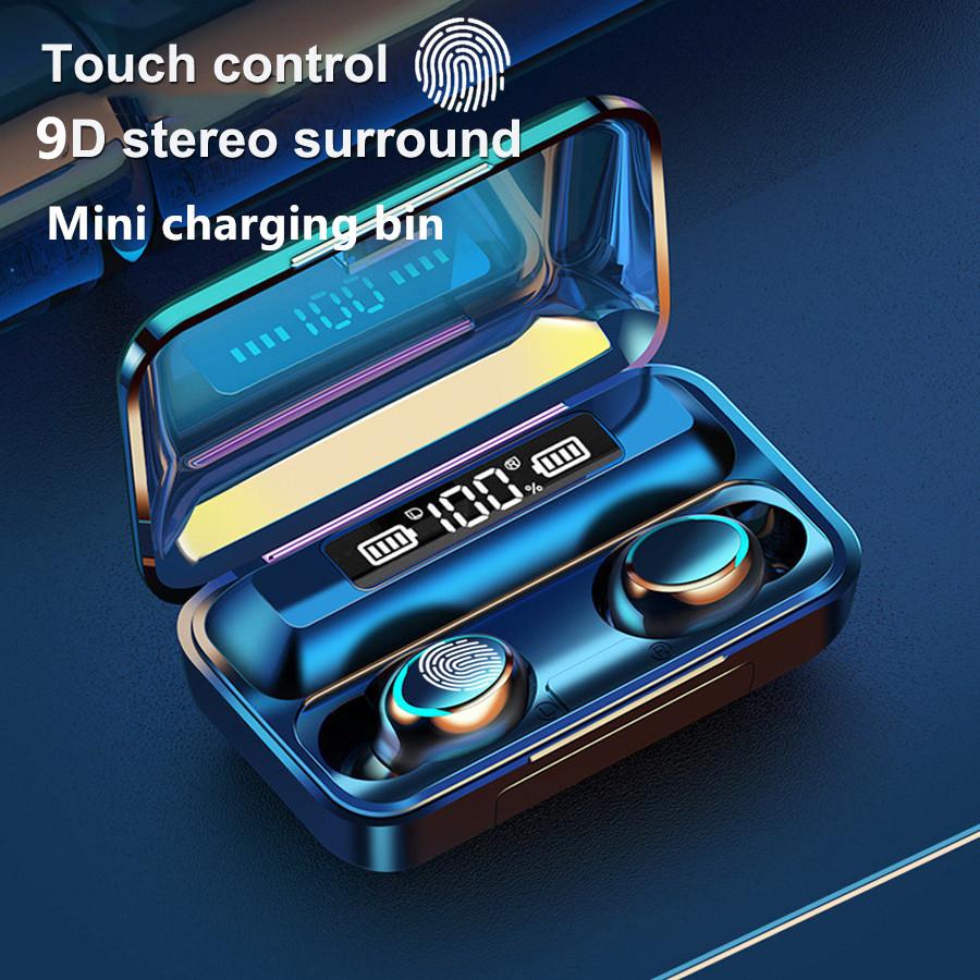 TWS Tai Nghe Nhét Tai Không Dây Bluetooth 5.0 9D Bass Stereo Chống Nước Tai Nghe Nhét Tai Nghe Tai Nghe Có Micro Sạc