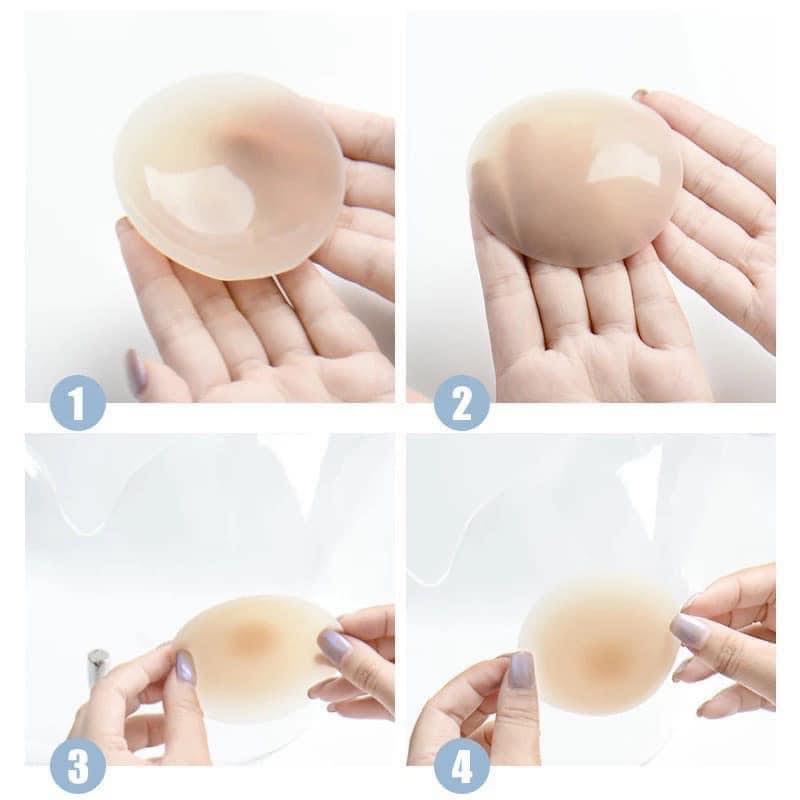 Miếng Dán Ngực Silicon Sinh Nhiệt Tự Thân Không Dùng Keo Dính - Dán Đầu Ti Dùng Nhiều Lần HT SYS