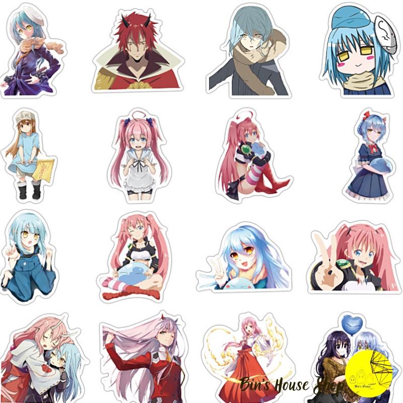 Bộ Sticker - Miến Dán Siêu Kute - Họa Tiết The Tensei Shitara Slime Datta Ken (bộ 50 Miếng)