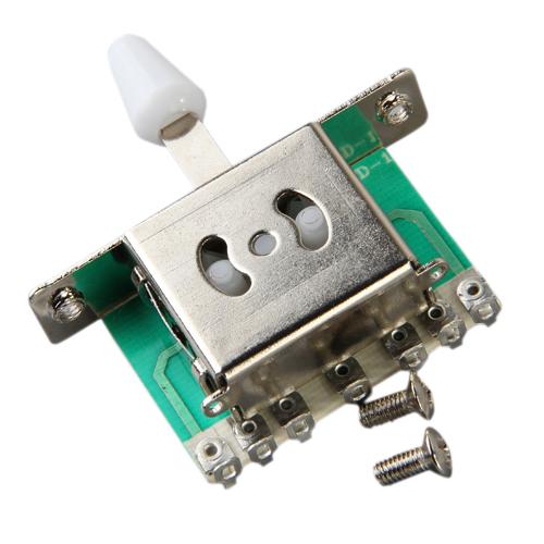 5 Way Blade Switch w/ White Knob For Fender Strat Electric Guitar