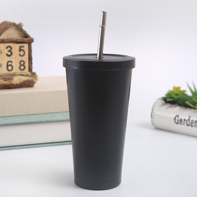 Phong Cách Mới Nhất Tùy Chỉnh Inox 304 Giữ Nhiệt Cốc 2 Lớp Hút Chân Không Công Suất Lớn Ống Hút Cốc Ô Tô Di Động Cà Phê Tặng Cốc