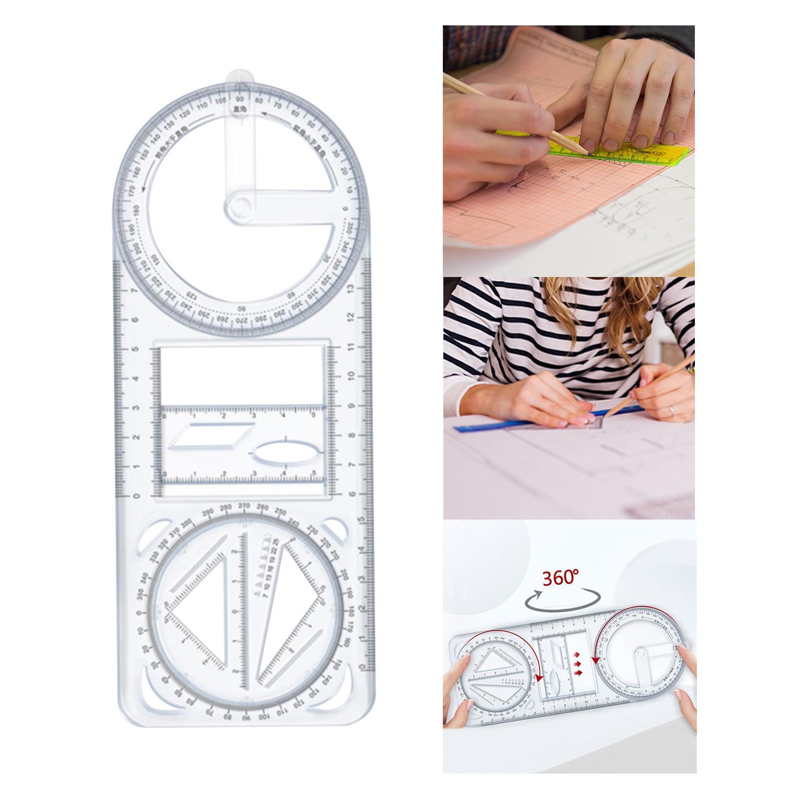 2pcs Multifunctional Ruler Drawing Measuring for Drafting Tailor Office
