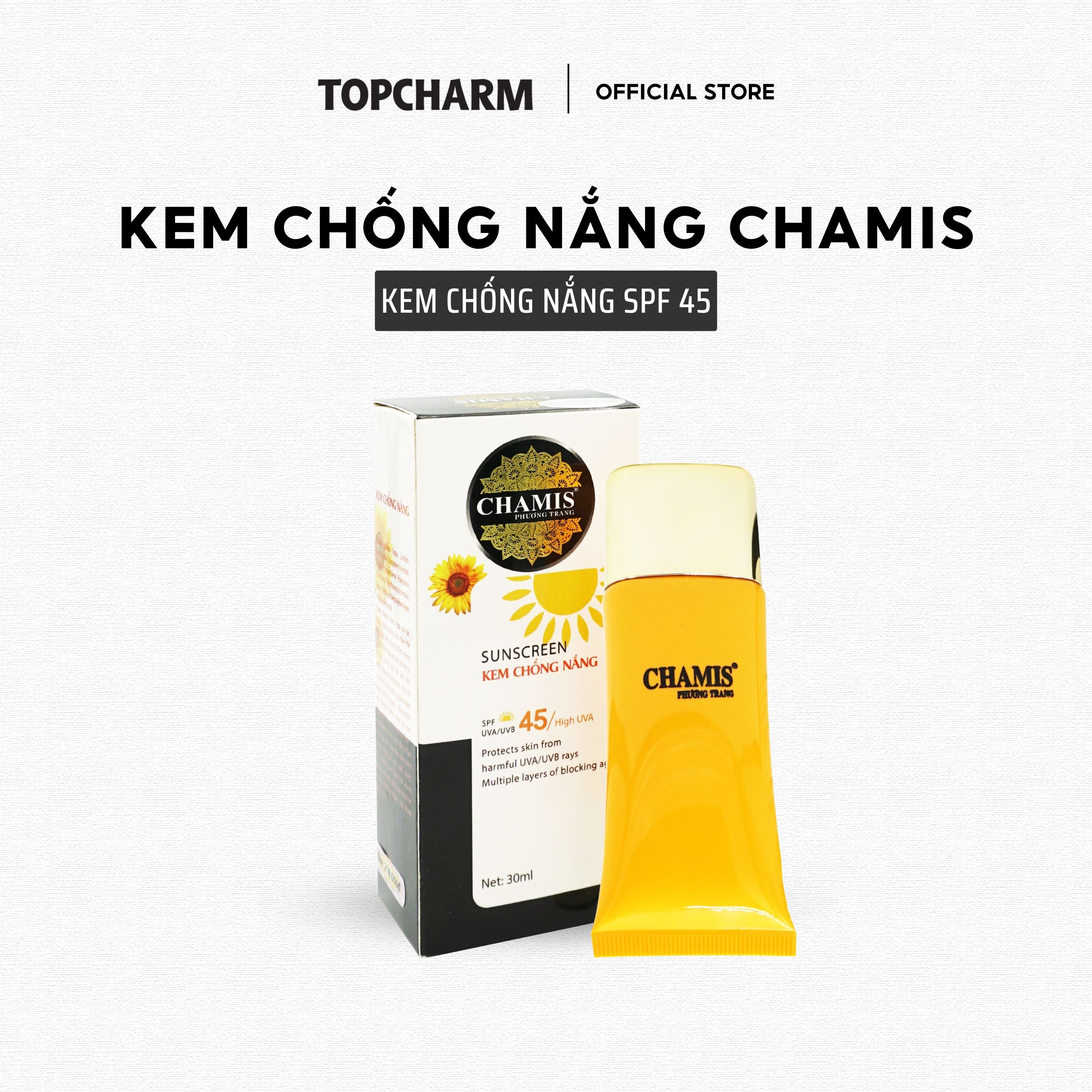 Kem chống nắng bảo vệ da khỏi tác hại của tia UV - CHAMIS