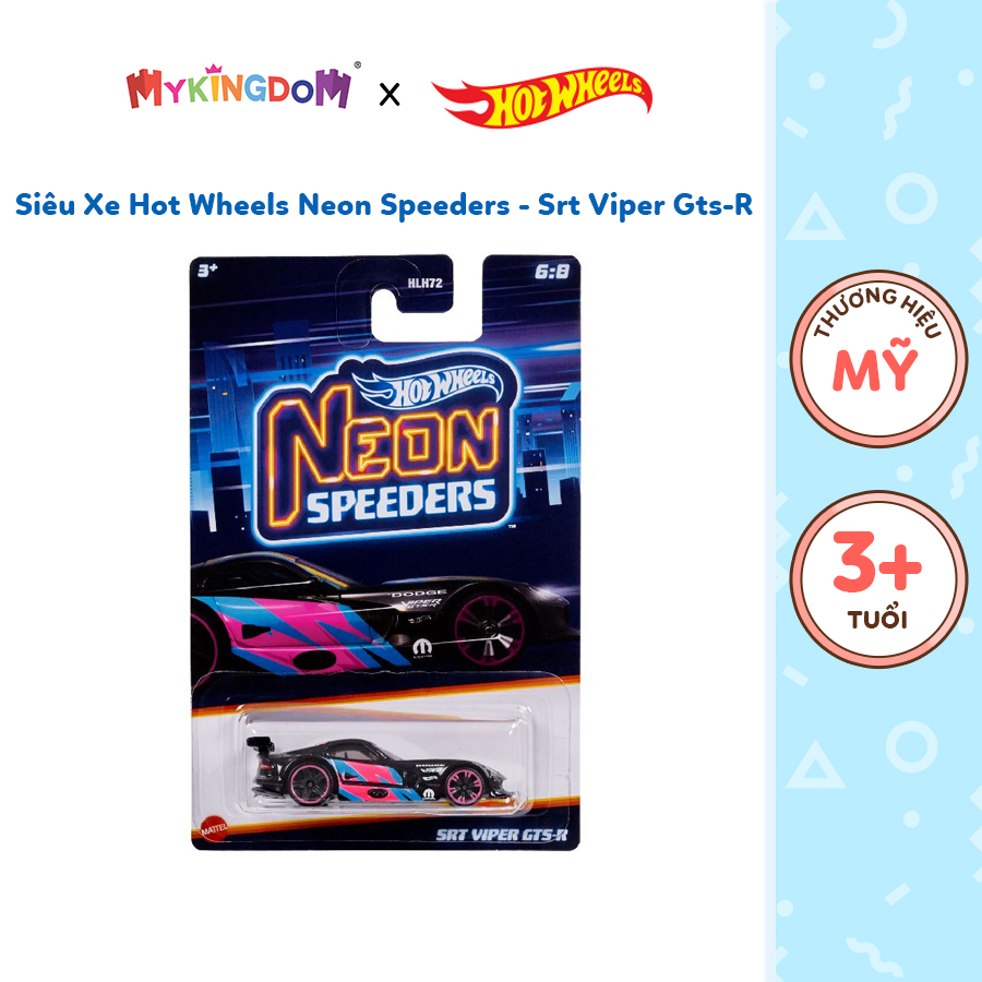 Đồ Chơi Siêu Xe Neon Speeders - Srt Viper Gts-R HOT WHEELS HLH78/HLH72