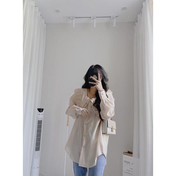 Áo tơ mềm cổ bèo siêu xinh by Samhyewear