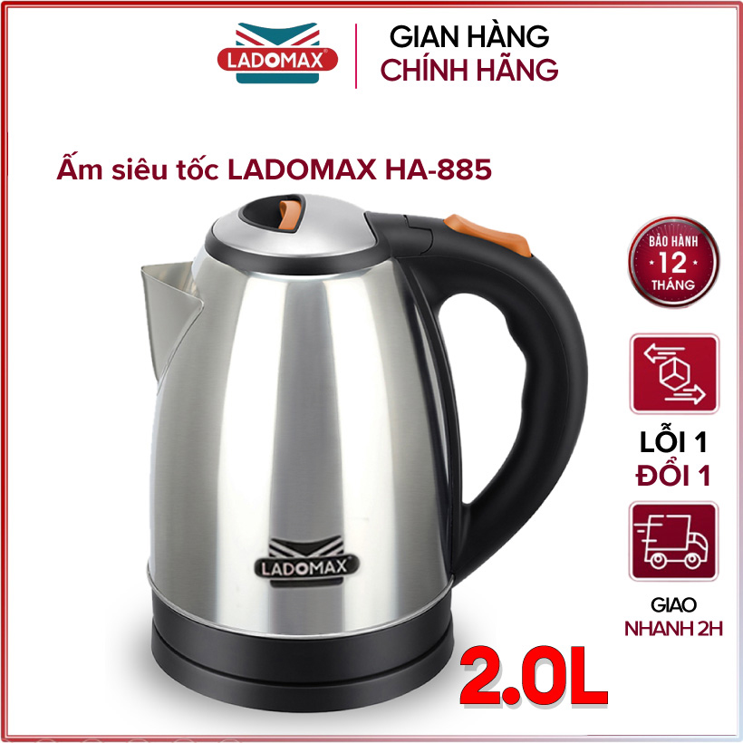 Ấm đun siêu tốc 2 lít Ladomax HA-885 - Hàng chính hãng