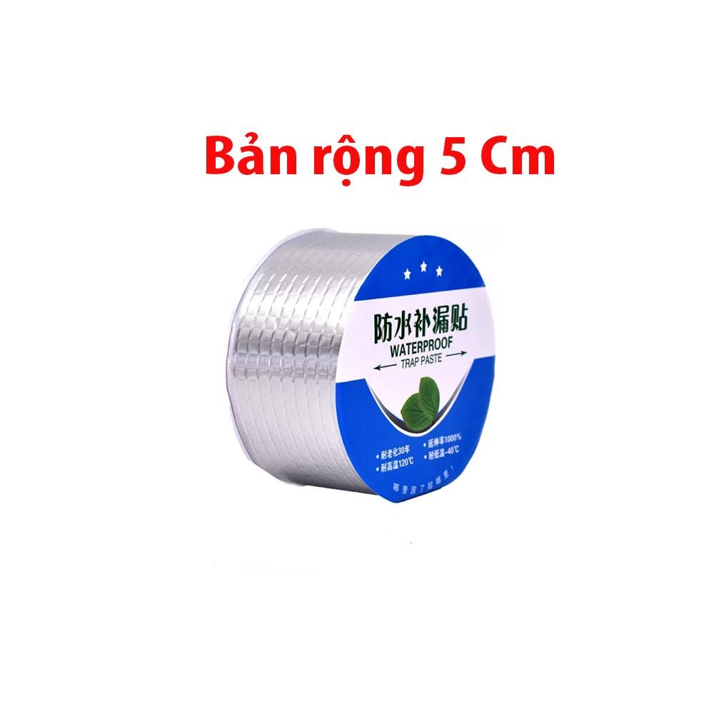 Băng dính chống thấm keo dán vết nứt ngăn nước mái tôn bản 5cm sử dụng mái nhà, bê tông rò rỉ tiện lợi GD142