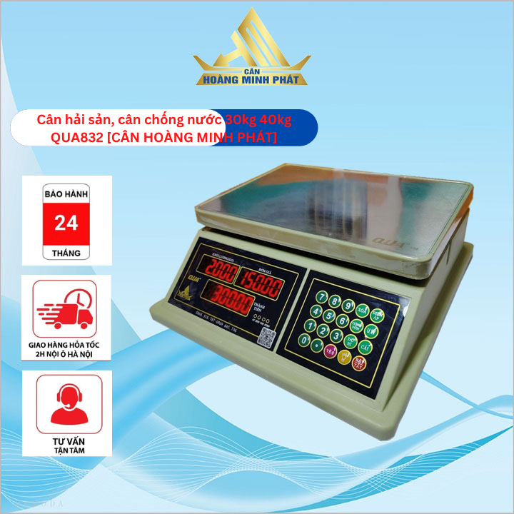 Cân điện tử QUA832 chống nước 30kg 40kg HOÀNG MINH PHÁT