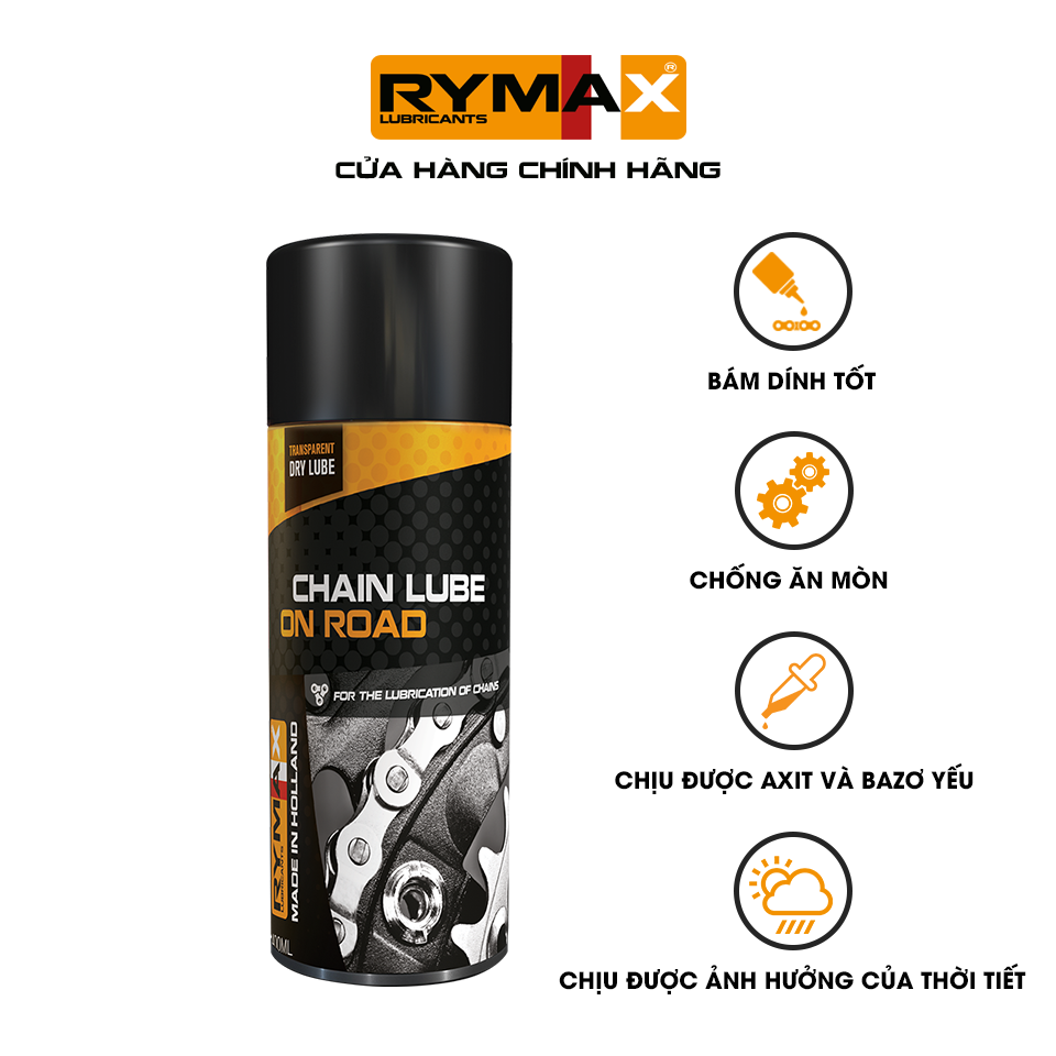 Xịt dưỡng sên cao cấp Rymax Chain Lube - Chai 400ml