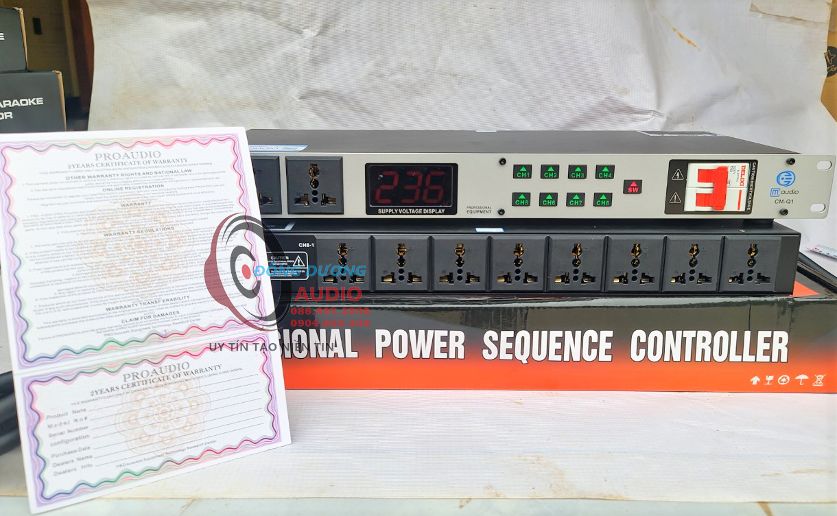 BỘ QUẢN LÝ NGUỒN Q1 8 KÊNH - HÀNG CHÍNH HÃNG CMAUDIO - THIẾT BỊ QUẢN LÝ NGUỒN DÀN ÂM THANH
