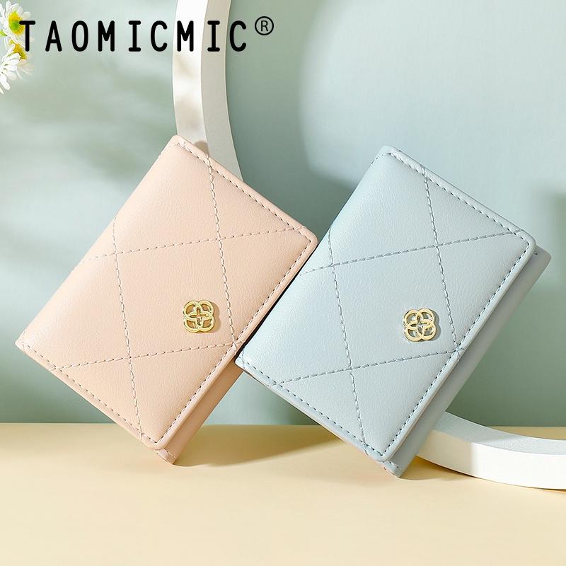 Ví nữ ngắn mini cầm tay đính hoa siêu dễ thương Tamicmic Y8326