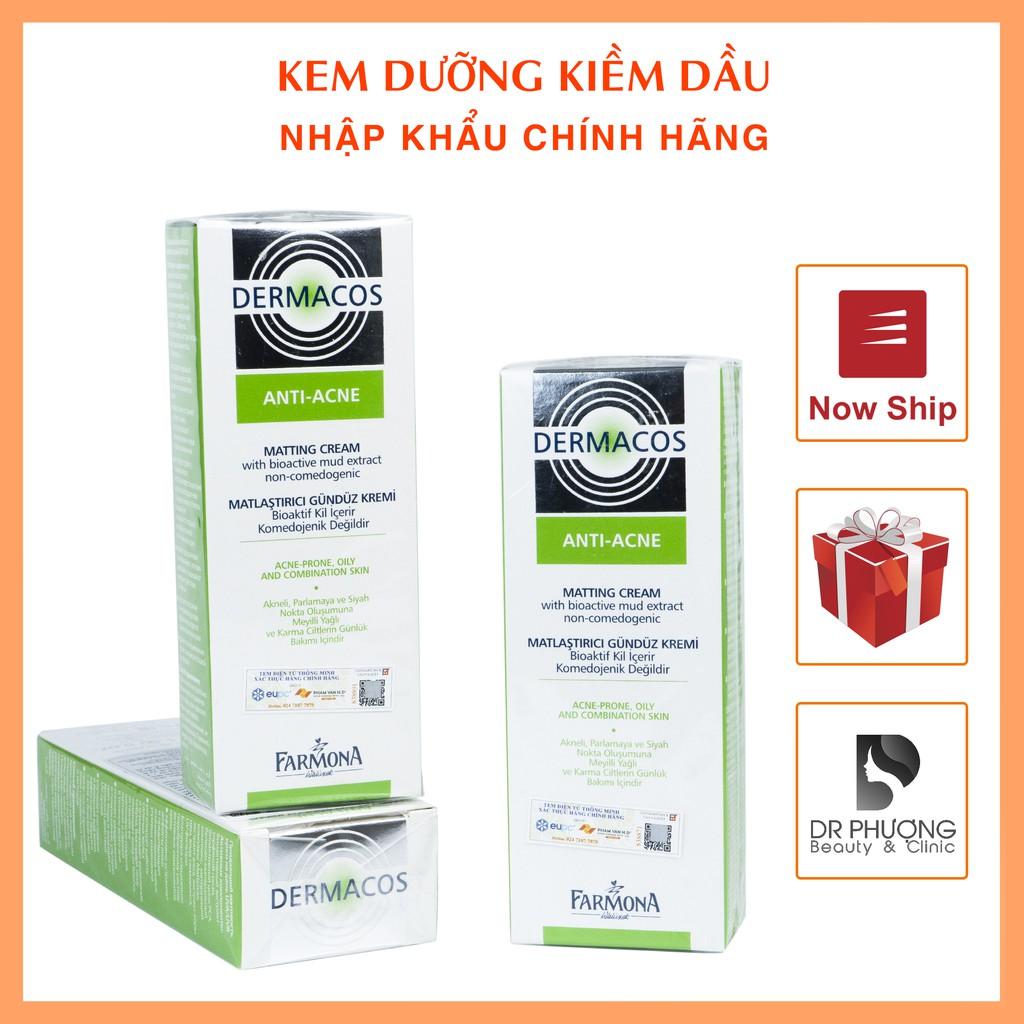 Kem dưỡng Giảm nhờn dịu nhẹ da dầu mụn Dermacos Farmona Anti Acne Matti - Bác Sĩ Mã Phượng