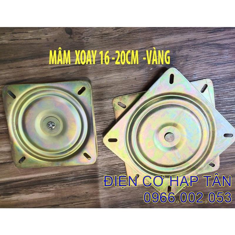 MÂM XOAY GHẾ 160, 200MM –VÀNG -TRONG NGÀNH MỘC