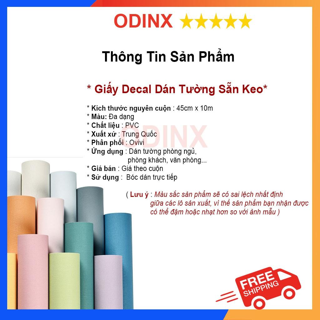 Giấy Dán Tường Trơn Phòng Ngủ Cuộn 10m Có Keo Sẵn Khổ 45cm Đẹp