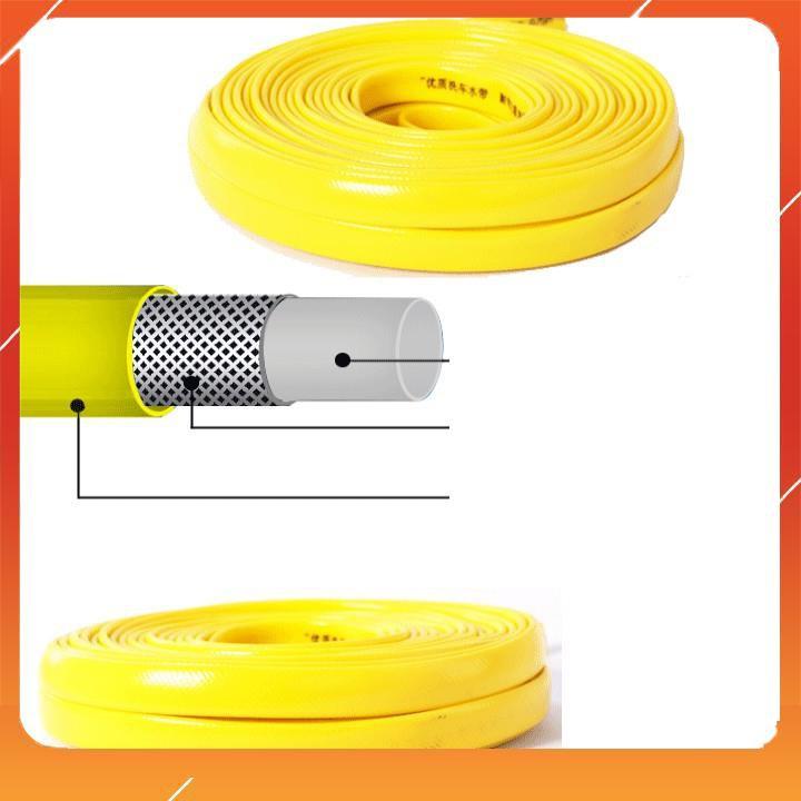 Bộ dây vòi xịt bơm nước tưới rửa , tăng áp 3 lần, loại 7m, 10m 206701 đầu đồng,cút,+ móc khoá