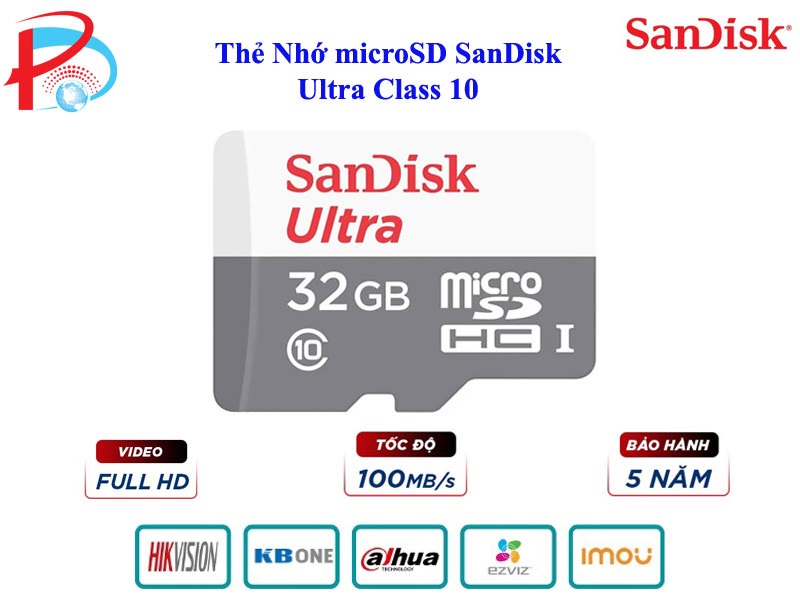 Thẻ Nhớ SanDisk 256G-32G-64G-128GB MicroSD Ultra Class 10  - Hàng Chính Hãng