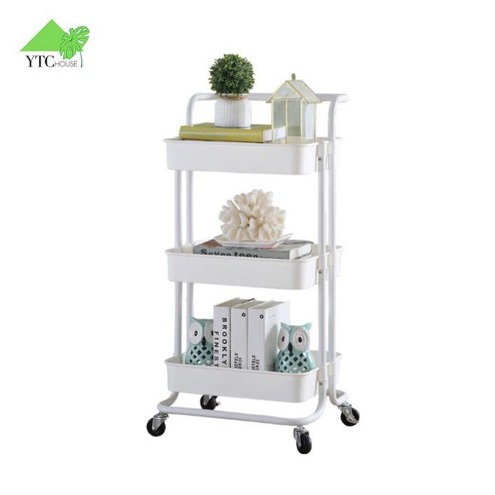 Xe Đẩy Spa 3 Tầng Đa Năng - Kệ để đồ bỉm sữa