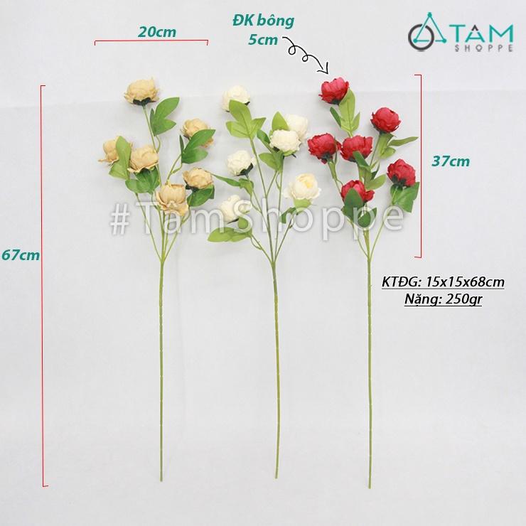 Cành hoa hồng Sapa giả cao cấp CHG-130