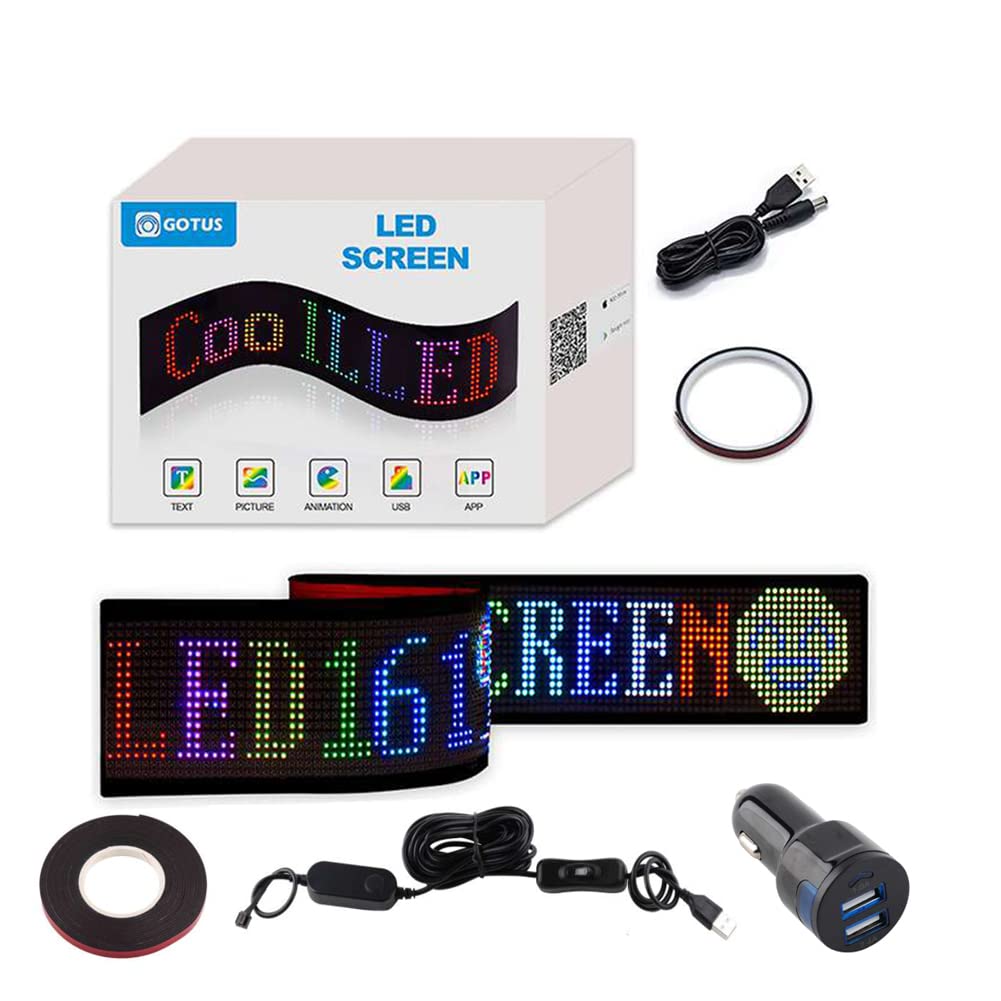 Màn hình mềm chạy LED Ô Tô LED Matrix RGB Sign for Car Bluetooth App Control Flexible