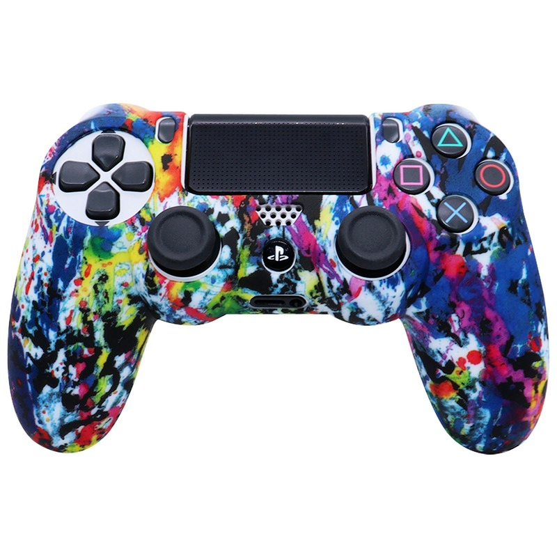 Vỏ silicone mềm cho PlayStation 4 Vỏ bảo vệ da đối tác cho bộ điều khiển PS4 GamePad Sách cần điều khiển Phụ kiện trò chơi Màu sắc: 1