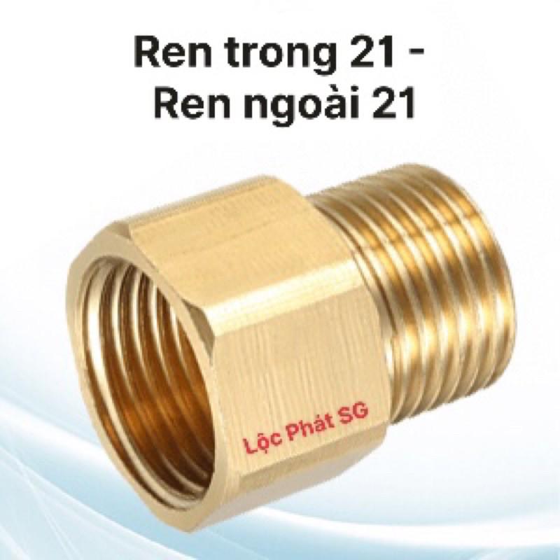 Răng trong - Răng ngoài (bằng đồng thau) phi 21-21, 27-21, 27-27, phụ kiện đồ nước có ren đồng