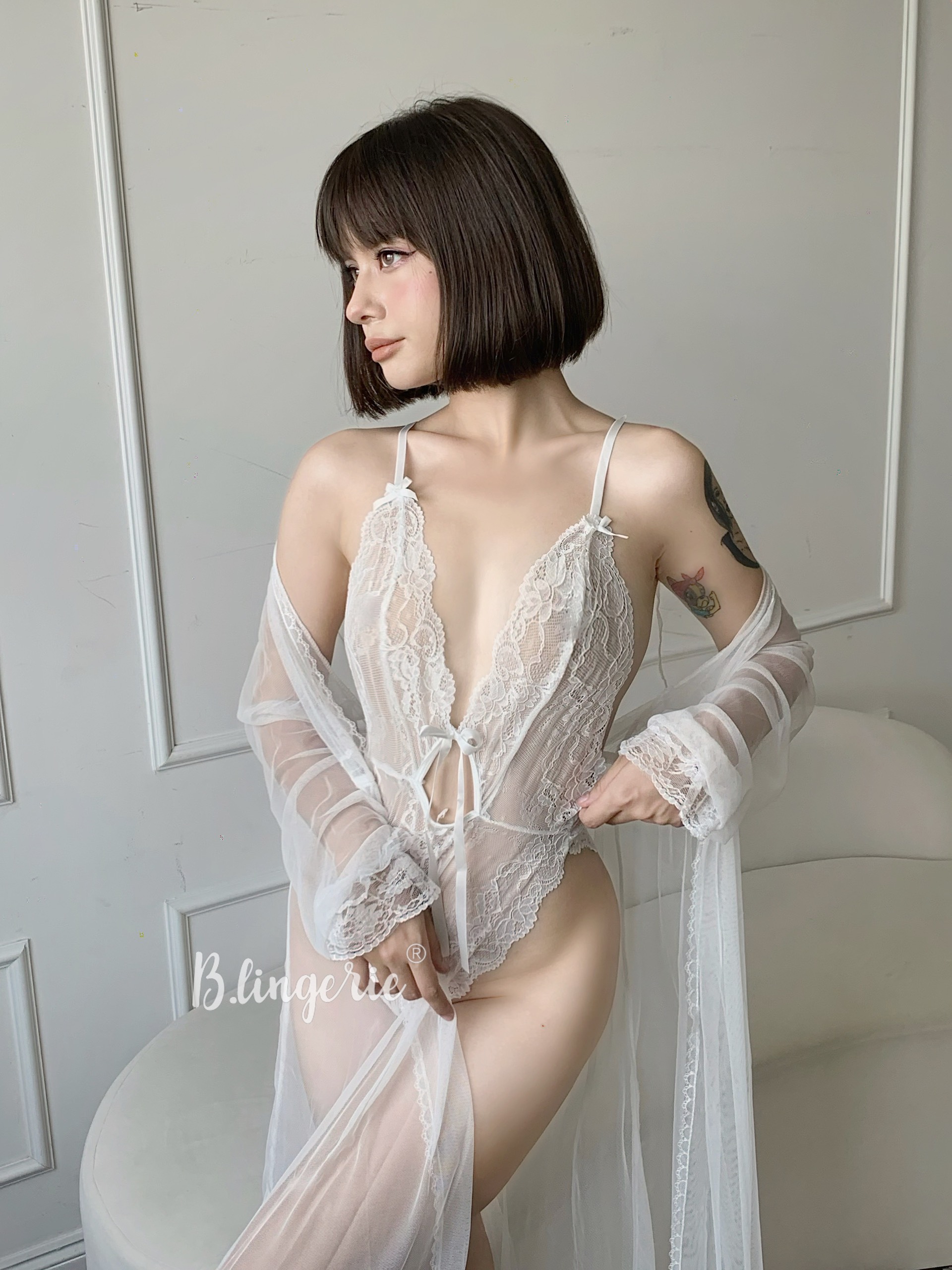 Bộ Bodysuit Phối Ren Gợi Cảm - B.Lingerie