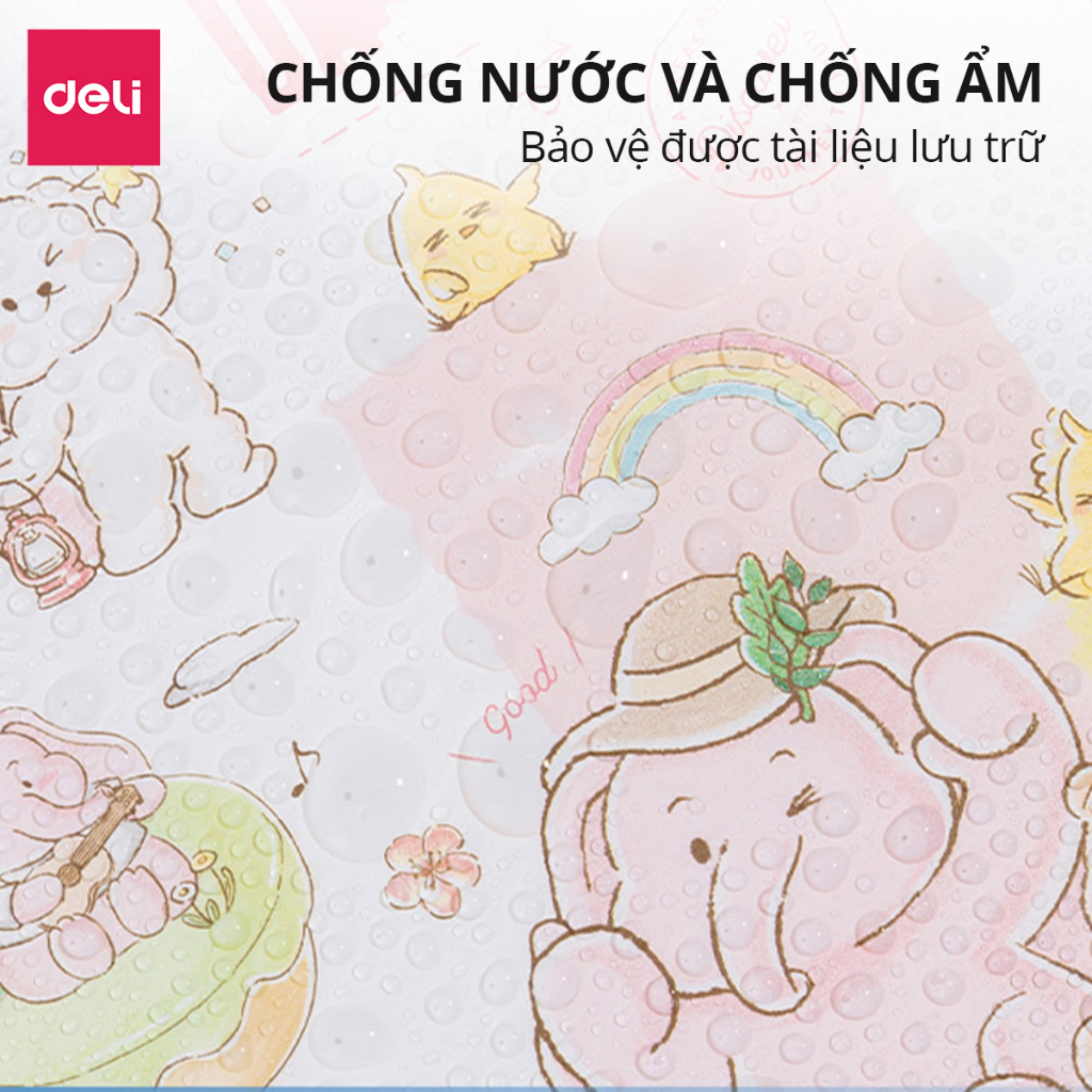 File Tài Liệu File Lá Học Sinh Deli Đa Năng A4 Chống Nước Đựng Tài Liệu 30 40 Trang Họa Tiết Cute