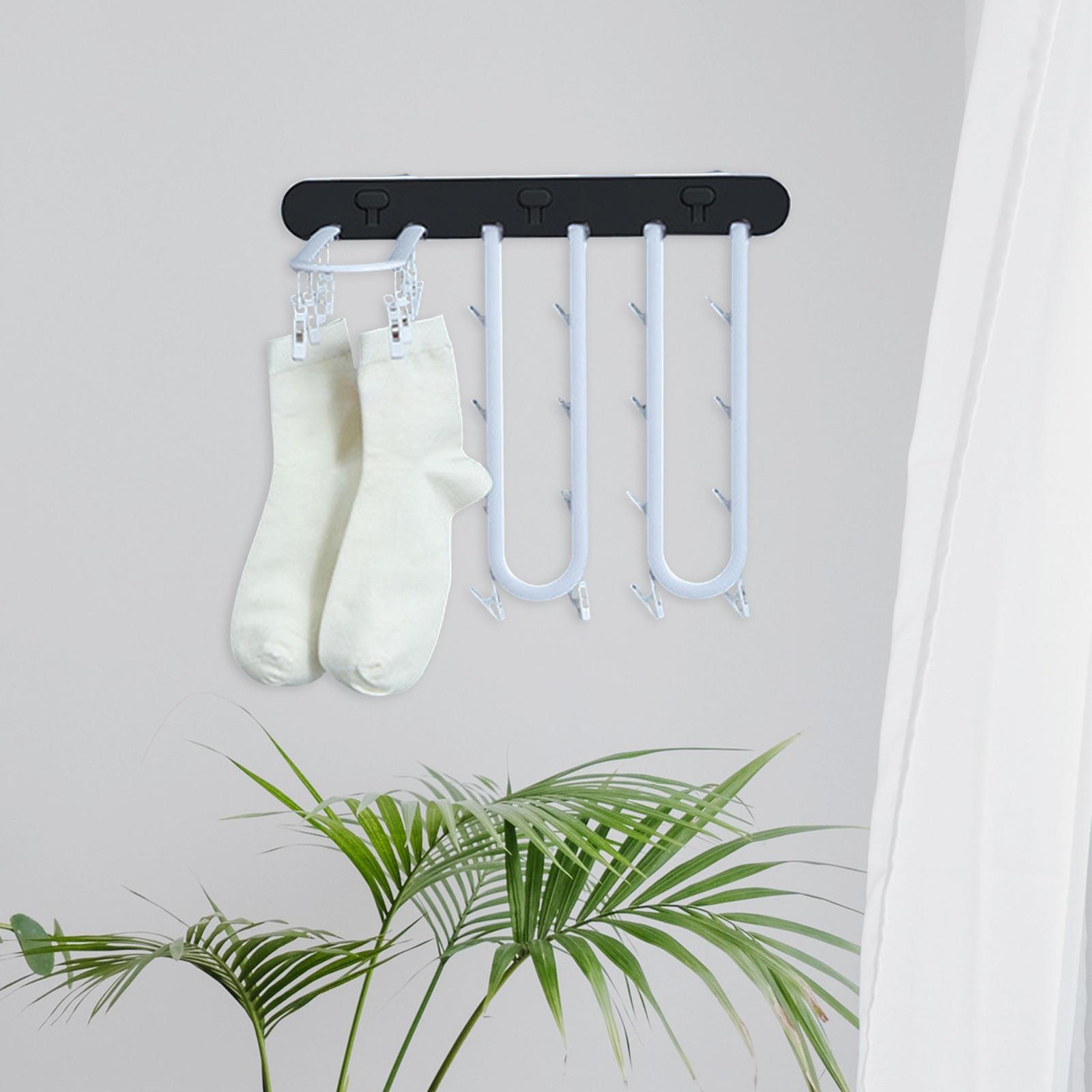 Underwear Hanger Closet Organiser Sock Clip for Baby Clothes Ties Free Drill
