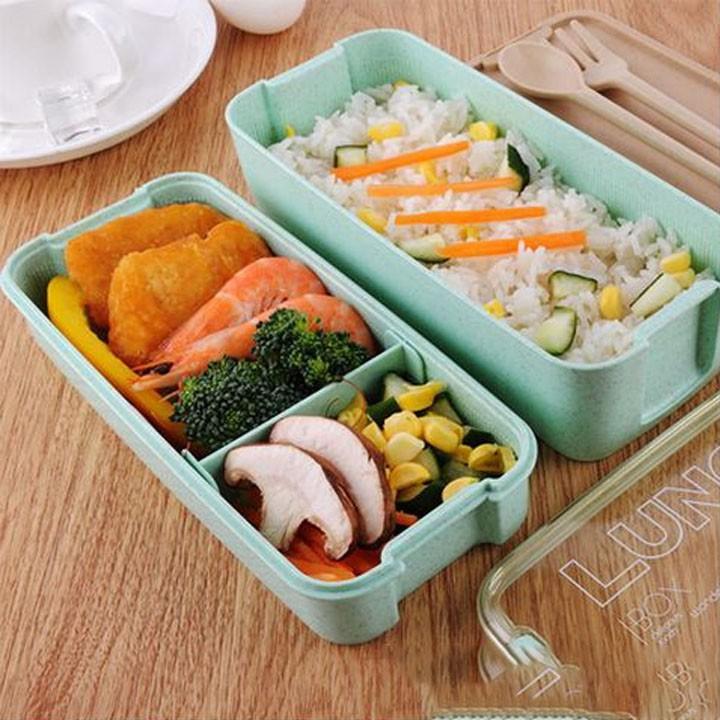 HỘP CƠM 3 TẦNG LÚA MẠCH LUCH BOX 900ML