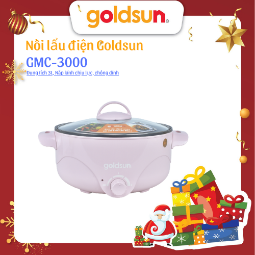 Nồi lẩu điện Goldsun GMC-3000 3L 900W Hàng chính hãng