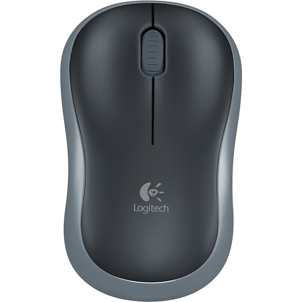 Chuột không dây Logitech M185 Xám - Hàng Chính Hãng