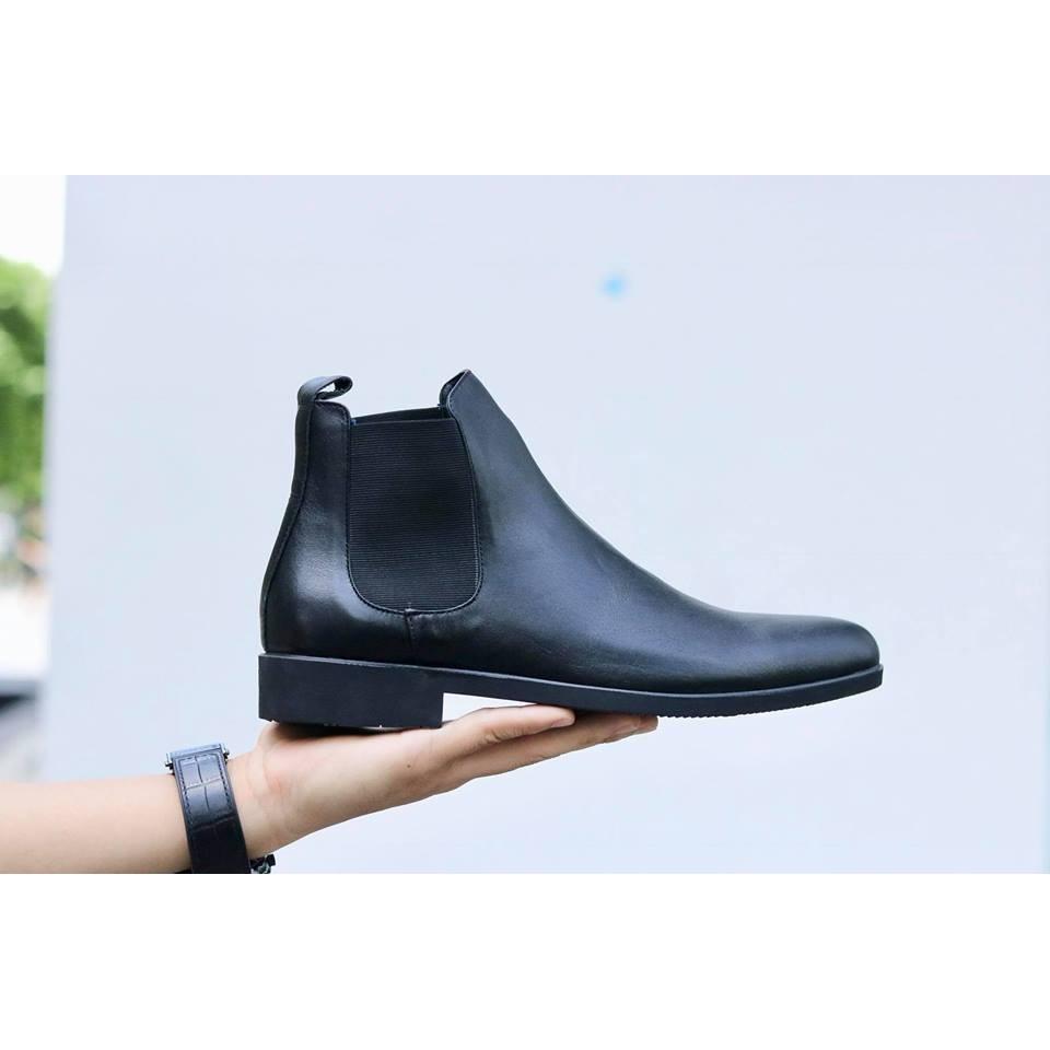 Giày Nam - Giày Cao Cổ Da Trơn-Chelsea Boots