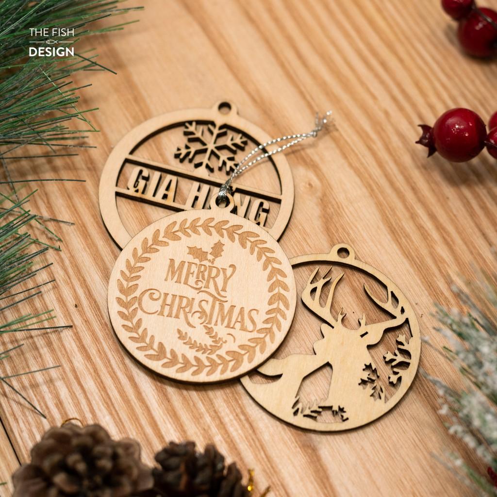 Thẻ Treo In Ảnh Trang Trí Noel | WOODEN PERSONALIZED ORNAMENT