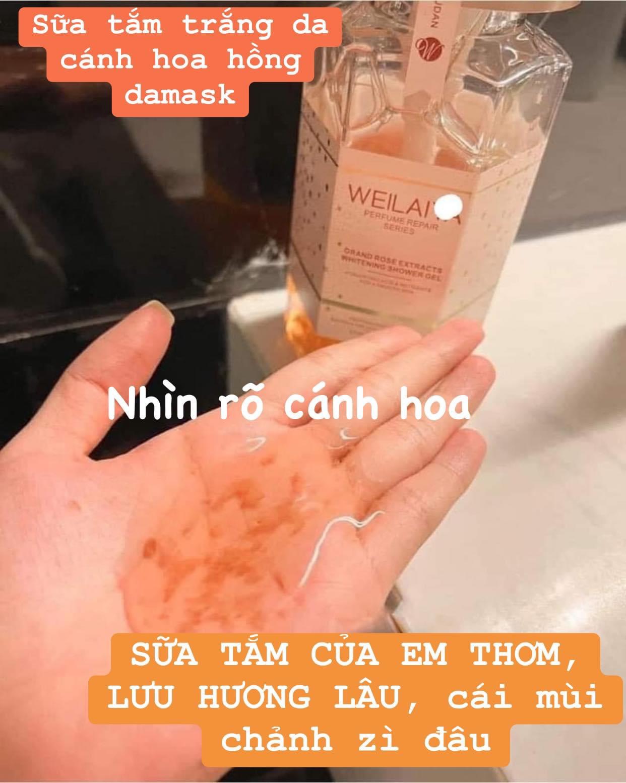 Combo  Dầu gội xả phục hồi đa tầng nấm Truffle Weilaiya hương nước hoa và Sữa tắm trắng da cánh hoa hồng Damask Weilaiya