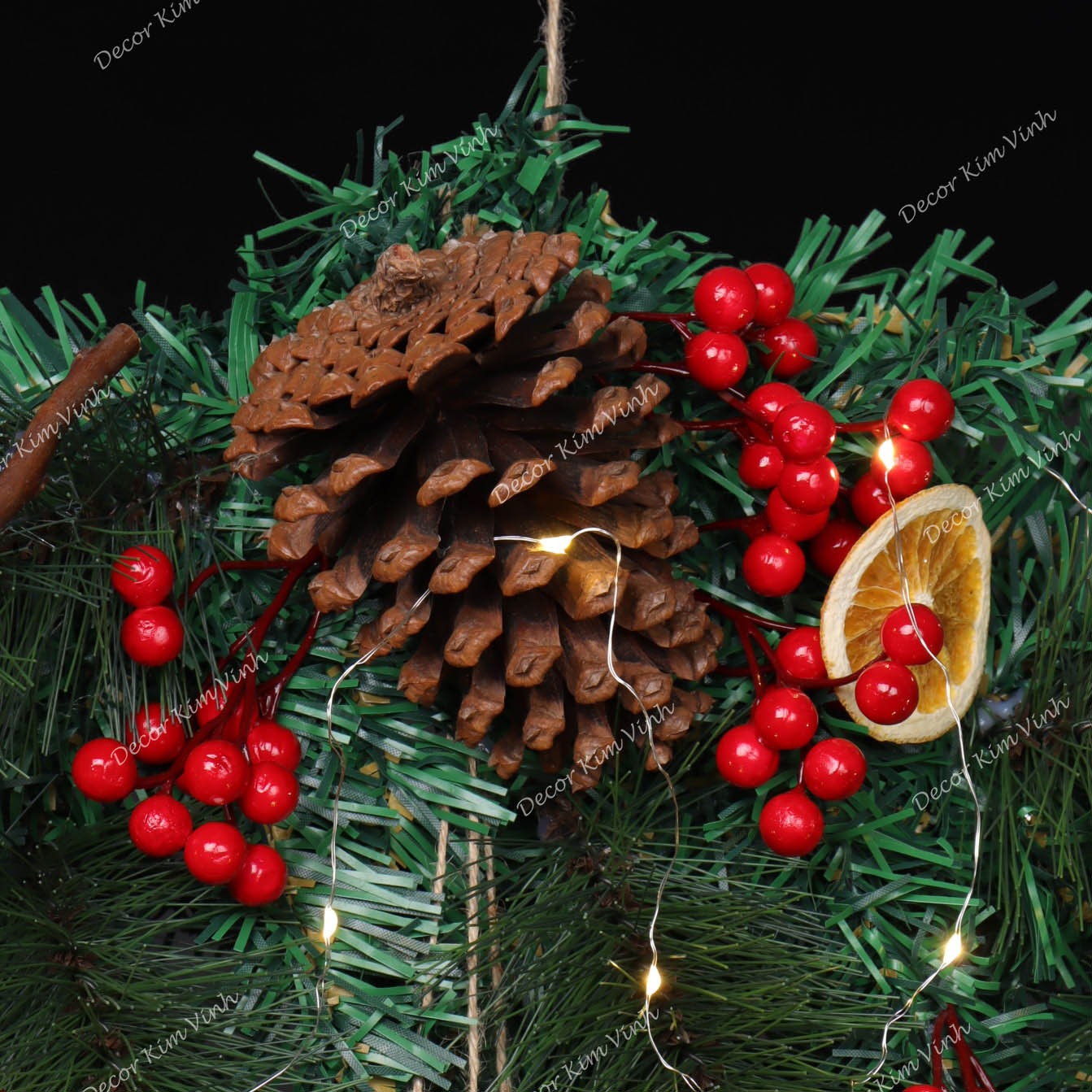 Dây Treo Đối Xứng DX03 Dây Treo Lát Cam Trang Trí Giáng Sinh Kèm đèn