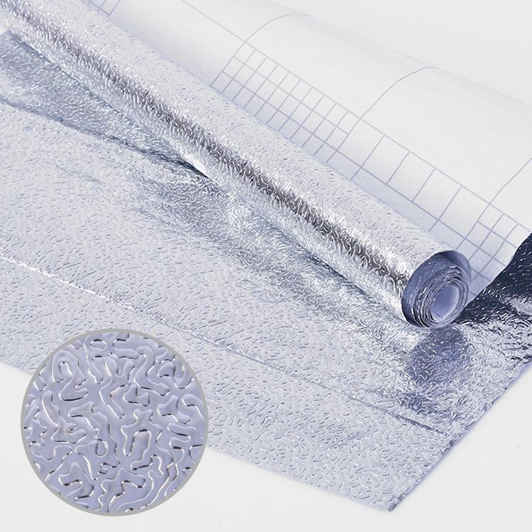 Cuộn 2m X 40cm Giấy Dán Bếp Tráng Nhôm Chống Dầu Mỡ, Trang Trí Nhà Bếp