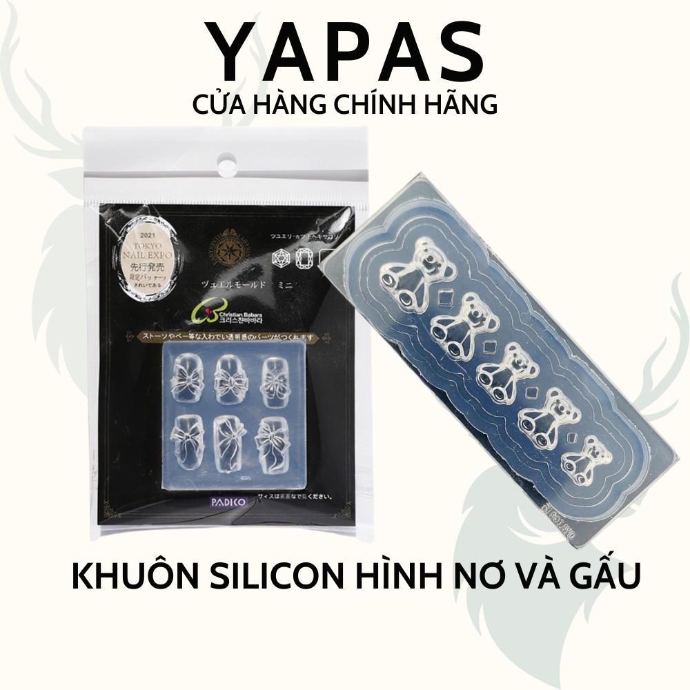 Khuôn silicon nail trang trí móng mẫu hình nơ và hình gấu