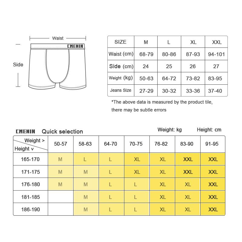 CMENIN 4 Gợi Cảm Quần Lót Nam Võ Sĩ Nam Boxer Underware Boxershorts Áo Thun Sát Nách Cotton Modal Nam Đồng Tính Của Calzoncillos Cueca Nam quần Lót