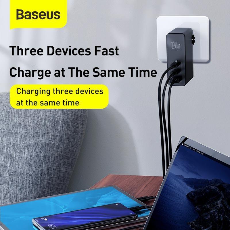 Bộ sạc nhanh đa năng Baseus GaN2 Pro Quick Charger 120W dùng cho Smartphone/ Tablet/ Macbook / Laptop -Hàng Chính Hãng