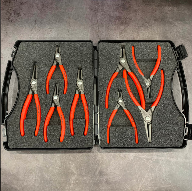 Bộ 8 Kìm Mở Phe Đầu Thảng Và Cong 90° Knipex 00 21 25 - Hàng Chính Hãng 100% từ Đức