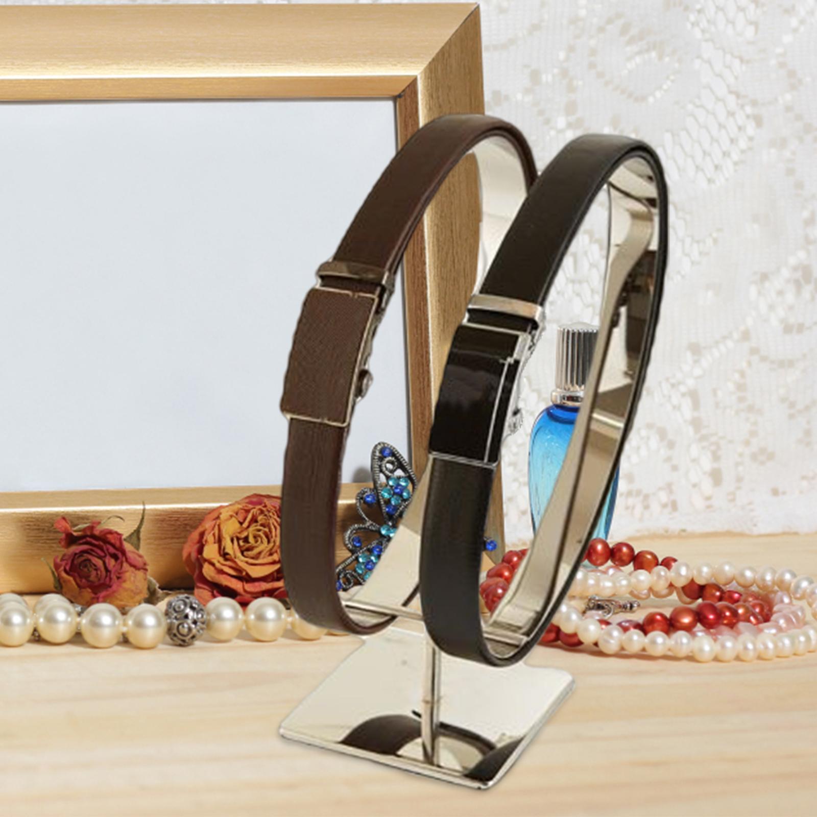 Stainless Steel Belt Display Stands Double Loop for Store Display Props