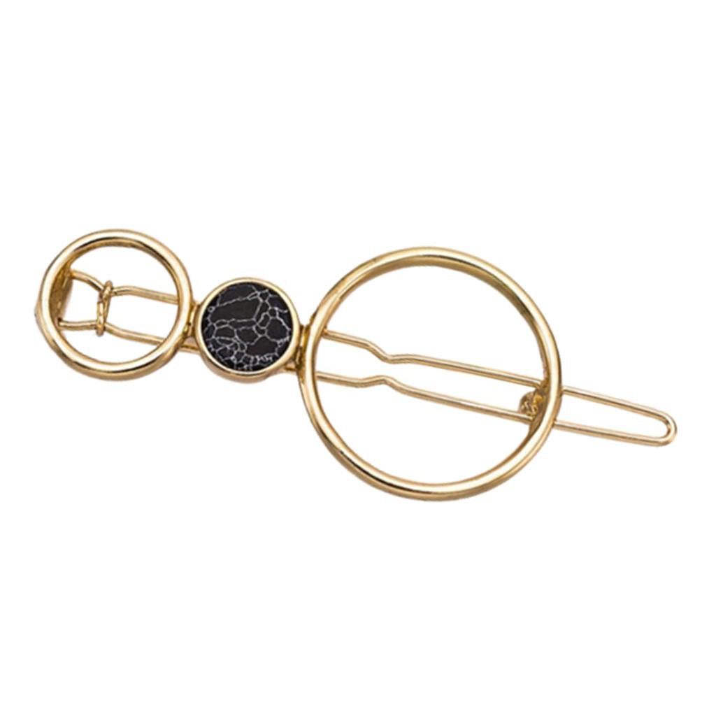 2 Pcs Women's Girls Geometric Hollow Hair Clip Howlite