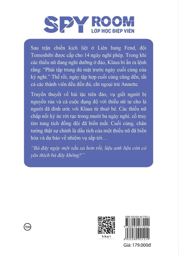 Spy room - Lớp học điệp viên tập 9 - Bản đặc biệt - Tặng Card 8x10cm, Poker chip tròn 4cm