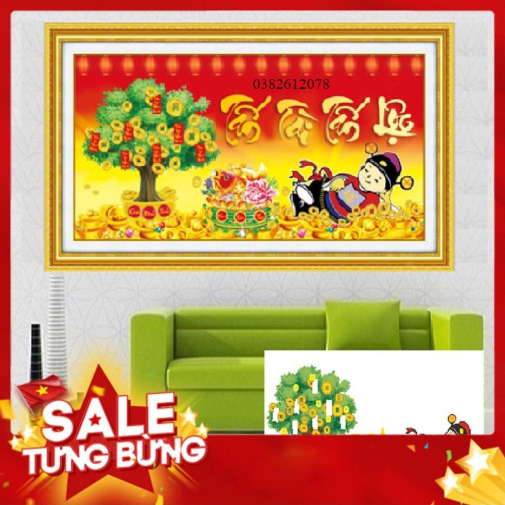 TRANH ĐÍNH ĐÁ TẤN TÀI TẤN LỘC TRANH CHƯA ĐÍNH LV343